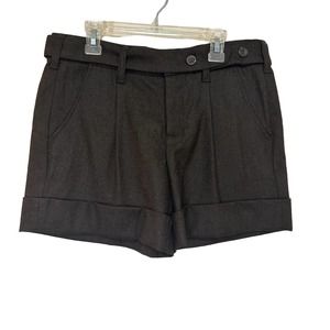Vince Brown Cuffed Trouser Style Wool Blend Shorts sz 2 EUC